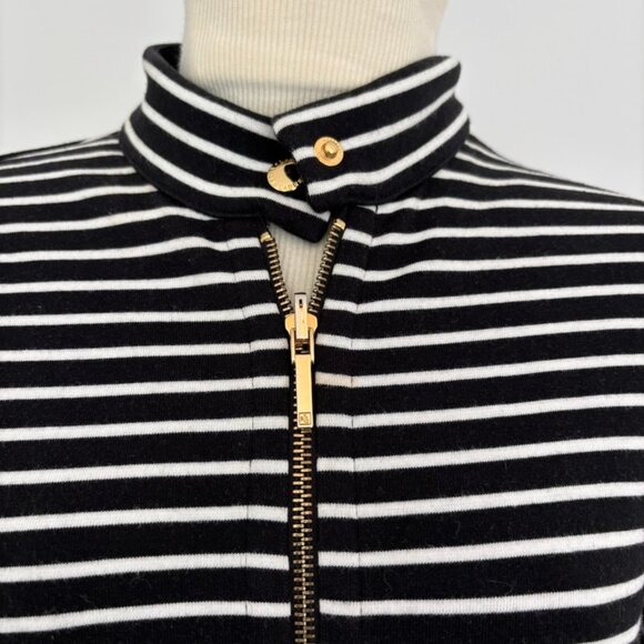 LAUREN RALPH LAUREN Black & White Reversible Striped Jacket Zip Front - Picture 2 of 8
